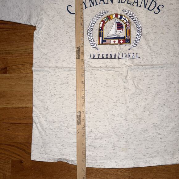 Vintage Single Stitch Cayman Islands International Tee Size XL Sailboat USA - Picture 4 of 10